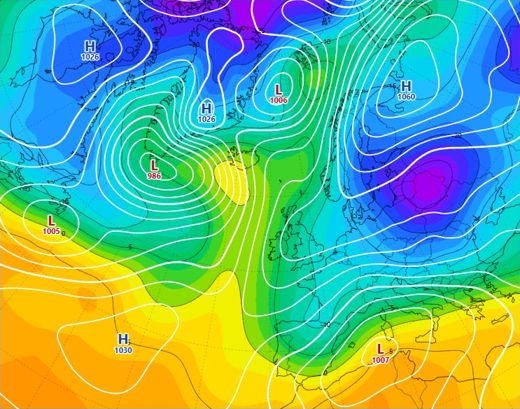 Temperature at 850 hPa, 2 February 2012