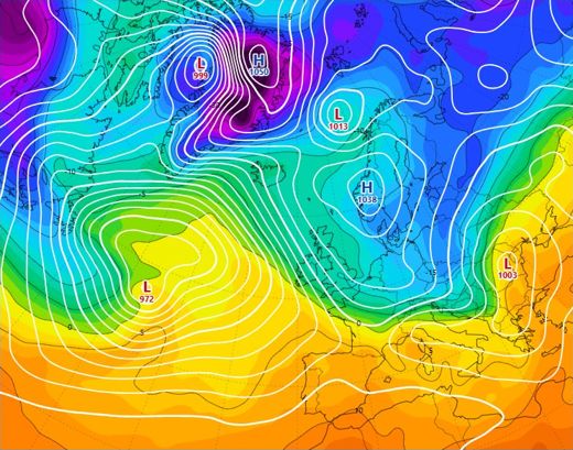 Temperature at 850 hPa, 11 February 2021