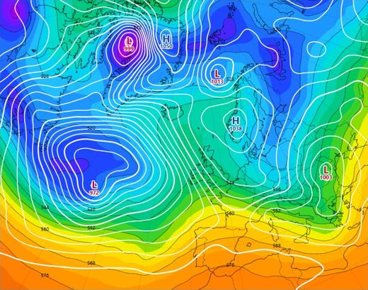500 hPa, 11 February 2021